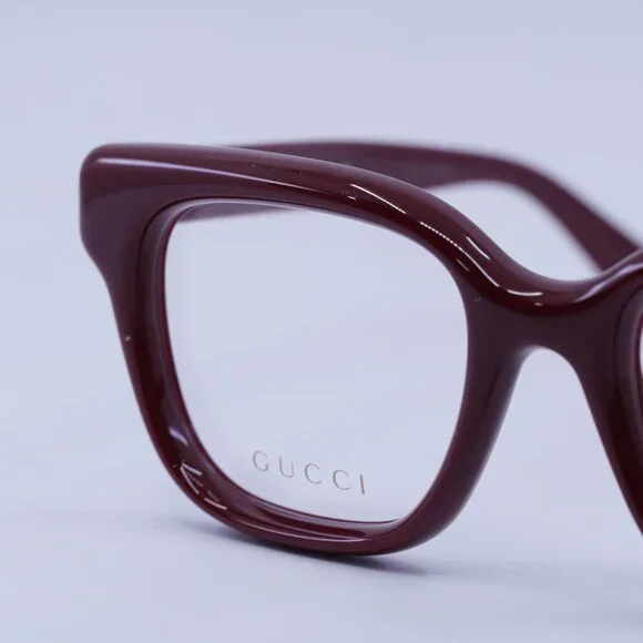 Gucci GG1831O 007 Eyeglasses Burgundy 51mm Square Frame